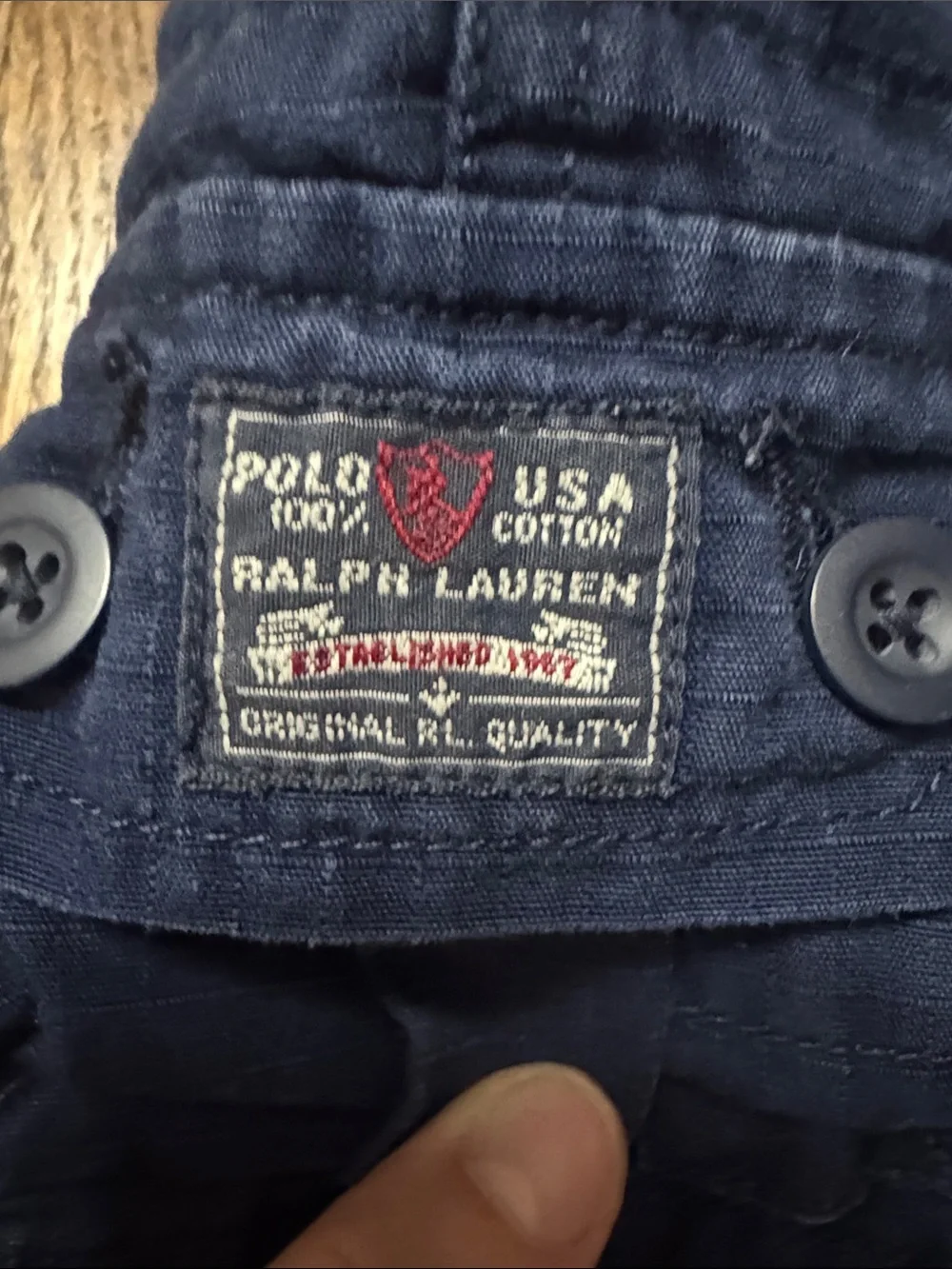 2010s Ralph Lauren Navy Cargo Shorts Baby Boys 9M Utility Military Style